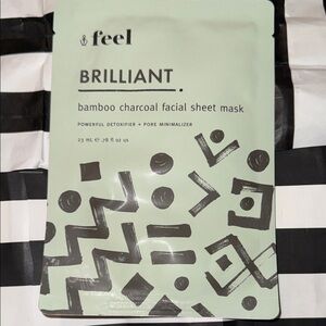 Korean Brilliant Bamboo Charcoal Facial Sheet Mask - Black